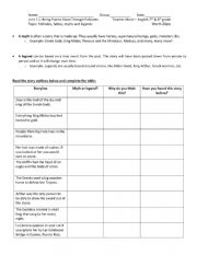 Myth or Legend Worksheet