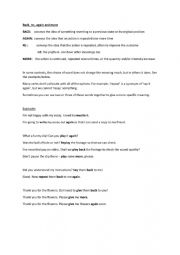 English Worksheet: Easily confused words: back, again, re-, more