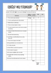 English Worksheet: Find the mistake- Indefinite article