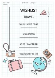 English Worksheet: Travel Wish list