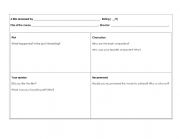 English Worksheet: Movie review graphic organizer