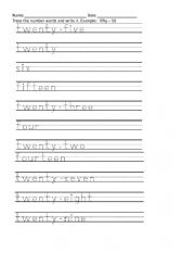 Trace number words