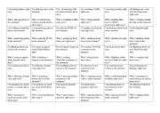 English Worksheet: Loop Game - Present Continuous (current actions)