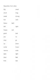 English Worksheet: opposites-1