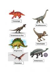 English Worksheet: Dinosaur