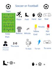 Soccer or Football ESL worksheet
