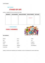 STAGES OF LIFE AND FAMILY MEMBERS