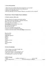 English Worksheet: Tenses Revision