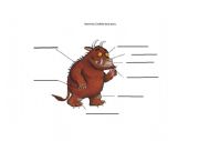 English Worksheet: Name the Gruffalo Body parts.