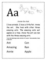 English Worksheet: Aa Sound