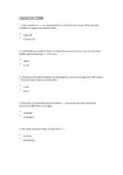 Causative form and passive voice