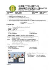 English Worksheet: English Eight Grade Mid-Semester Assessment of Semester 1 (Indonesia)