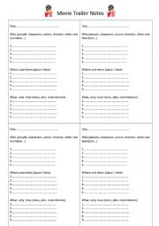 English Worksheet: Let�s hit the road - intro - road movie trailers 