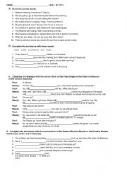 English Worksheet: TEST B1