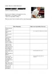 English Worksheet: GORDON RAMSEY BIOGRAPHY QUESTIONS