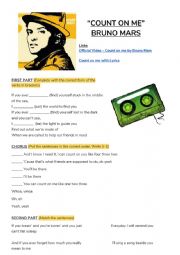 English Worksheet: Count on me - Bruno Mars