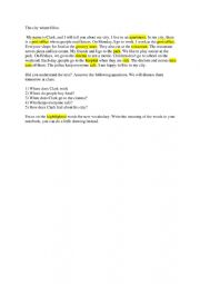 English Worksheet: Reading Comprehension 