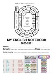 English Worksheet: My English Notebook