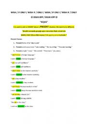 English Worksheet: Wish Clause