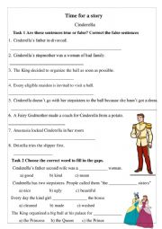English Worksheet: cinderella story 