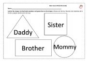 English Worksheet: Family members