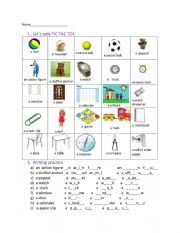 Tic Tac Toe       TOYS AND CLASSROOM  OBJECTS