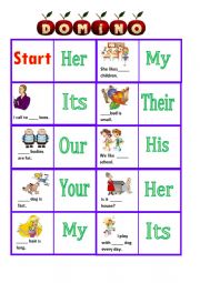 English Worksheet: pronouns game