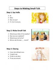 Steps for making small talk 