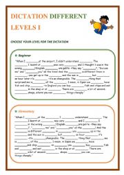 Dictation different levels