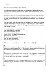 English Worksheet: READING AND WRITING