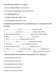 English Worksheet: To Be and To Have Review