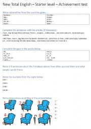 English Worksheet: New Total English Elementary - Test