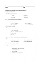 English Worksheet: Vocabulary Exercise