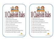 10 Classroom Rules