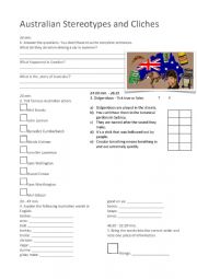 English Worksheet: Luke�s English Podcast Australian Stereotypes 495