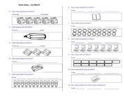 English Worksheet: how many