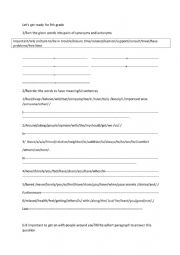 English Worksheet: 9th grade review