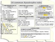 14 Common Apostrophe Rules