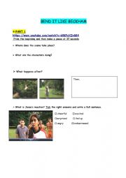 English Worksheet: Bend it like Beckam