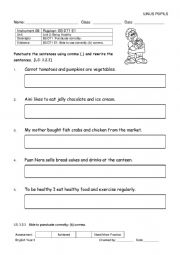English Worksheet: PBS year 3