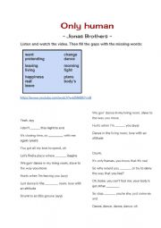 English Worksheet: Only human