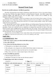 English Worksheet: earthquake 