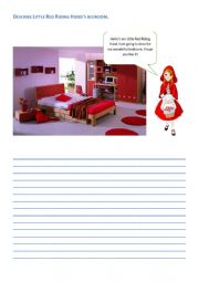 English Worksheet: DESCRIBE LITTLE RED RIDING HOOD�S BEDROOM