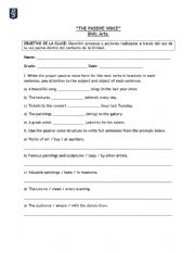 English Worksheet: passive voice