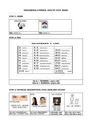 Describing people steps