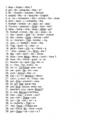 English Worksheet: arrange