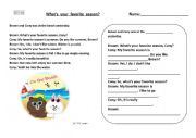 English Worksheet: Whatï¿½s your favorite season?