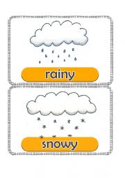 English Worksheet: Weather flashcards