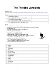 English Worksheet: The Thredbo Landslide