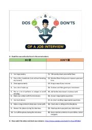 job interview: dos and donts